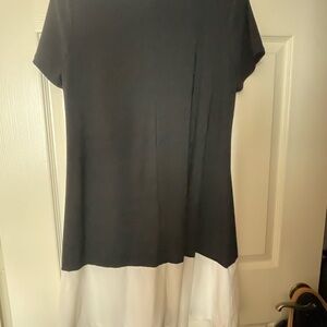 Annalee + Hope Gray and White Midi Dress